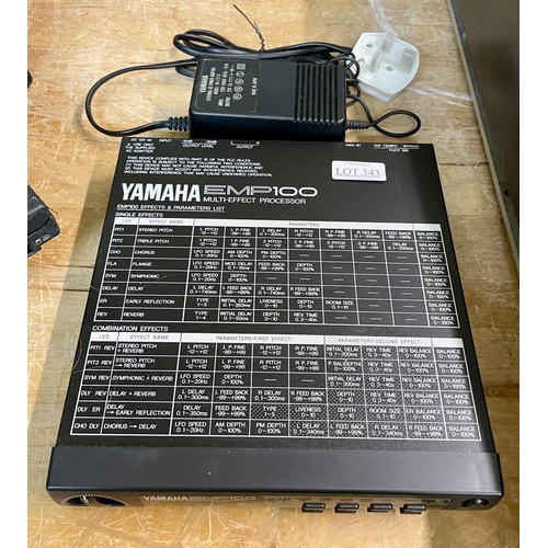 343 - A YAMAHA EFP100 MULTI EFFECT PROCESSOR WITH POWER LEAD