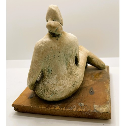 186 - Manner of Henry Moore (1898-1986),
plaster maquette, titled to label underside, 'Draped Seated Mothe... 