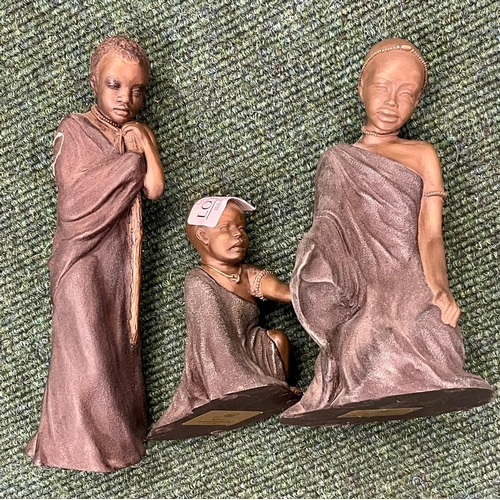 3 X MASAI SOUL JOURNEY FIGURINE NGERI, NAFULA AND CHIUMBO