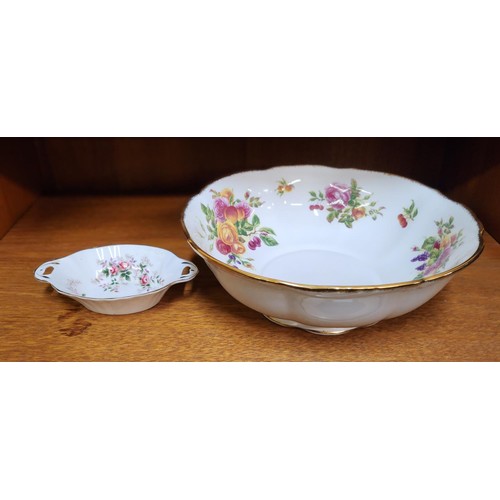 428 - Royal Albert HARVEST ROSE Bowl & Lavender Rose Dish