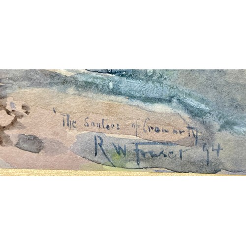 223 - ROBERT WINCHESTER FRASER (1848-1906) THE SAUTERS OF CROMARTY=PENCIL & WATERCOLOUR. SIGNED AND ANNOTA... 