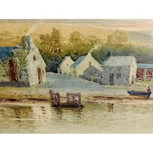 224 - ALBERT PROCTOR (1864-1909) - THE FERRY, TAL-Y-CAFN - WATERCOLOUR -SIGNED LOWER LEFT 31X47CMS -FRAMED... 