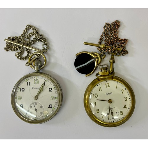 249 - A HELVETIA GENERAL WATCH CO MILITARY POCKET WATCH  - MARKED TO REAR CASE 'GS/TP P53334 ↑'  WOUND & R... 