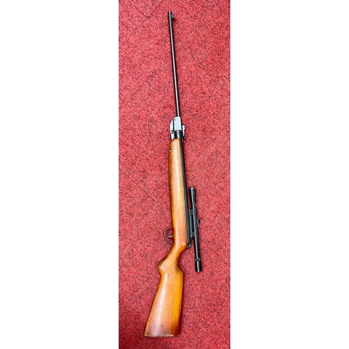 267 - HAENEL MODEL 302 GERMAN MADE .22 BREAK BARREL AIR RIFLE WITH A BSA 4/20 TELESCOPIC SIGHT - TOGETHER ... 