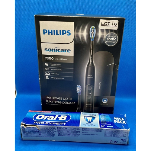 16 - BOXED PHILIPS SONICARE 7300 EXPERT CLEAN ELECTRIC TOOTHBRUSH  -SEALED