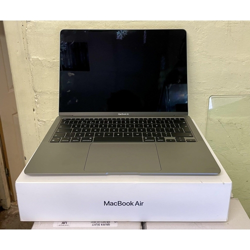 46 - APPLE MACBOOK AIR 13.3SG MGN63B/A M1 COMPUTER -BOXED BUT NO CHARGER - FAULTY -NOT POWERING UP HOLDIN... 