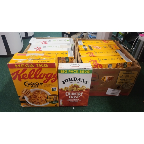 146 - 2X BOXES OF KELLOGS CEREALS -CRUNCHY NUT & CORNFLAKES ETC