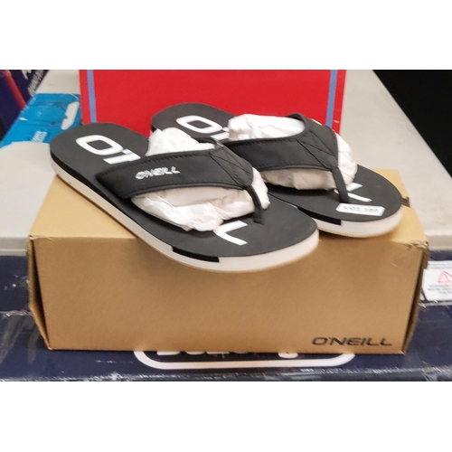 185 - BOXED PAIR OF O'NEILL JACK SLIPPER FLIP FLOPS - UK SIZE 8