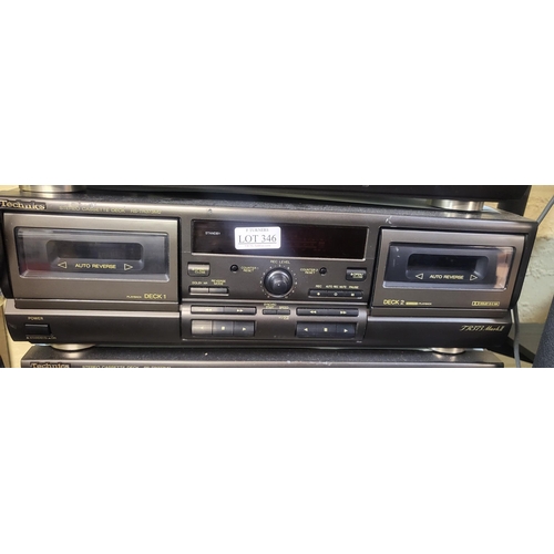 346 - TECHNICS STEREO CASSETTE DECK RS-TR373MS