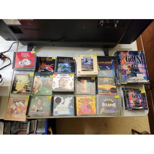 414 - LARGE QTY. OF CD-I GAMES & VIDEOS INCL FLINSTONES, SPACE ACE, BIG BOX 7 GUEST -SEALED ETC -MULITPLE ... 