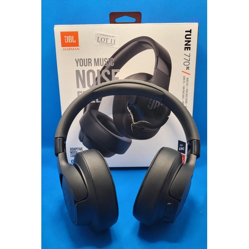 11 - BOXED PAIR OF JBL TUNE 770 NC ADAPTIVE NOISE CANCELLING BLUETOOTH HEADPHONES