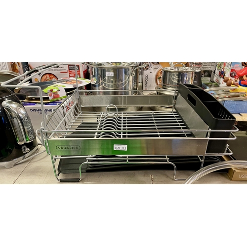 113 - SABATIER DISH DRYING RACK WITH DRIP TRAY IN S/STEEL