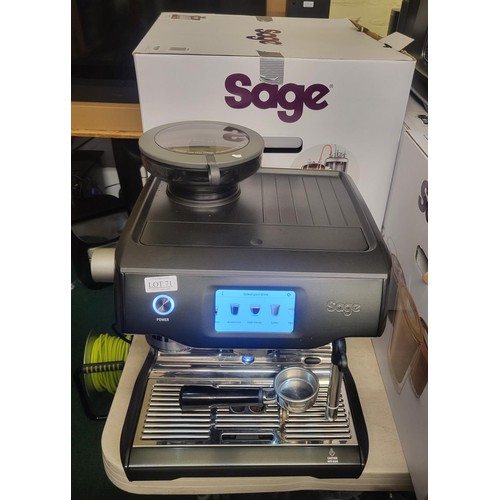 71 - SAGE ORACLE TOUCH PUMP BEAN TO CUP COFFEE MACHINE - MODEL SES990BST WITH BOX (NOTE: polystyrene miss... 