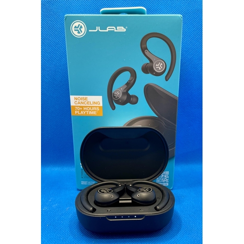 11 - BOXED PAIR OF JLAB EPIC AIR SPORT ANC 2ND GEN WIRELESS EAR BUDS IN CHARGING CASE