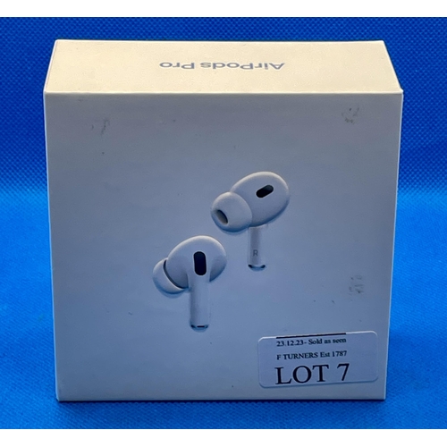 7 - BOXED PAIR OF APPLE AIR POD PRO 2ND GEN. SEALED AS NEW