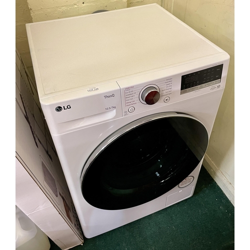 248 - LG FWV917WTSE Washer Dryer in White 1400rpm 10.5kg/7kg E Rated ThinQ -NOTE: POWERED UP & SPAN -NO ER... 