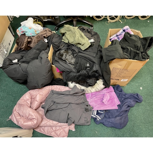 264 - 3X LARGE BOXES OF DIPLAY/SHOP SOILED CLOTHING INCLUDING - JANE & BLEECKER, DKNY, HUGO BOSS INCL JACK... 