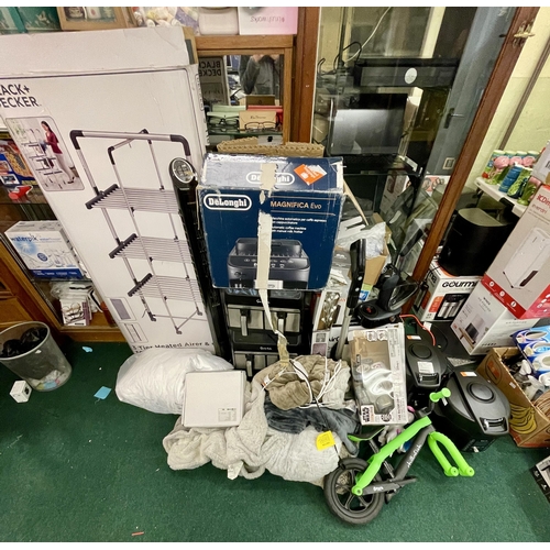 272 - DAMAGED REPAIRABLES: INCL - DELONGI COFFEE MACHINE, HEATED AIRER, INSTANT POT, AIRFRYERS, HEATED THR... 