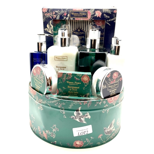 2 - WINTER IN VENICE PAMPER BEAUTIFUL GIFT COFFRET - BERGAMOT AND OUD - BODY LOTION/BODY BUTTER/HAND LOT... 