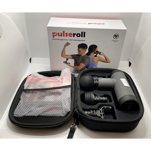 41 - BOXED PULSER ROLL MINI MASSAGE GUN WITH CHARGER