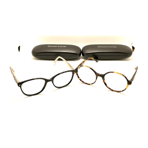 50 - 2 PAIRS OF CHRISTIAN LACROIX SPECTACLE FRAMES CL1139 AND CL1137 BOTH WITH CHRISTIAN LACROIX CASES