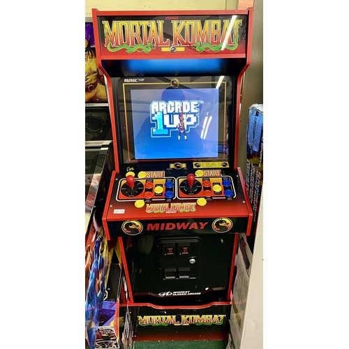 243 - MORTAL KOMBAT ARCADE 1UP ARCADE MACHINE WITH RISER