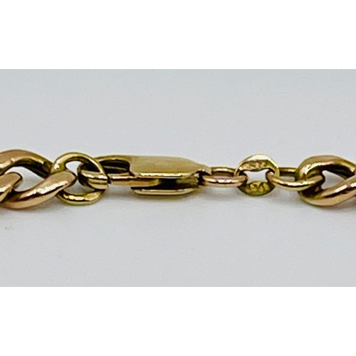 347 - 9CT YELLOW GOLD GENTLEMAN'S CURB NECKLACE MARKED 'MADE IN ITALY 9K' - APPX. 52CMS L 22.1G