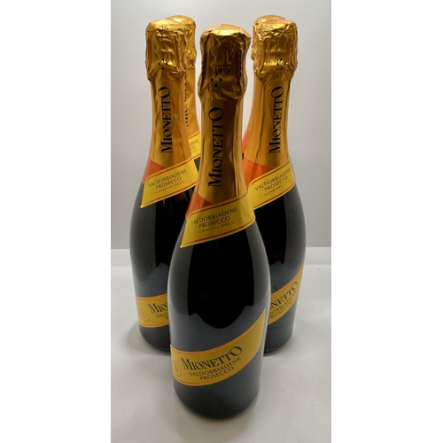 14 - 5X 75CL BOTTLES OF MIONETTO PROSECCO