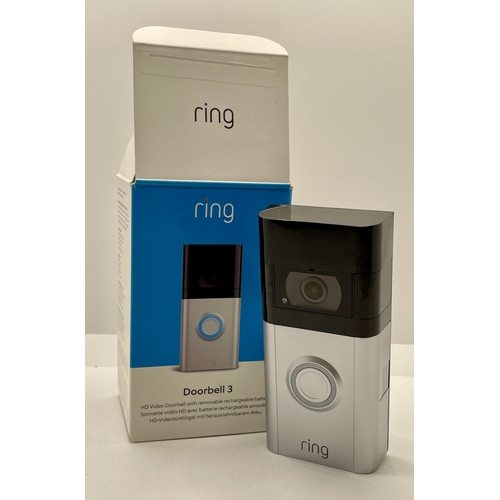 5 - BOXED RING DOORBELL 3 WITH BATTERY (NOT LINKED TO ACCOUNT)