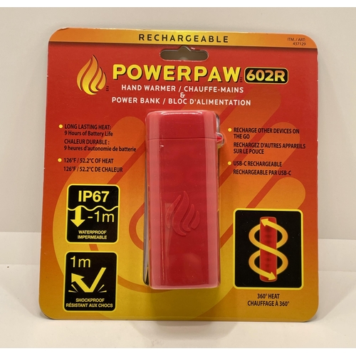 8 - POWERPAW 602R RECHARGEABLE HAND WARMER AND POWERBANK WITH CHARGER