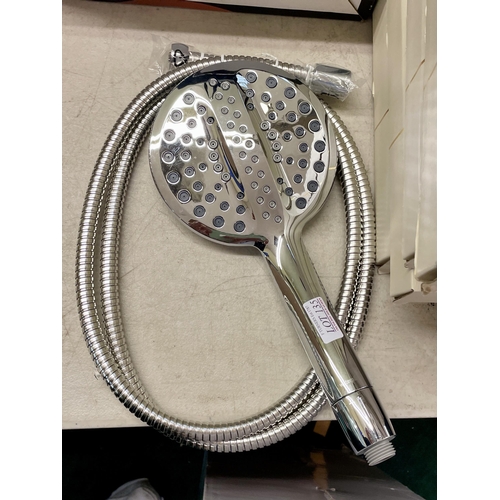 135 - POWER COMB POWER PULSE REPLACEMENT SHOWER HEAD AND HOSE