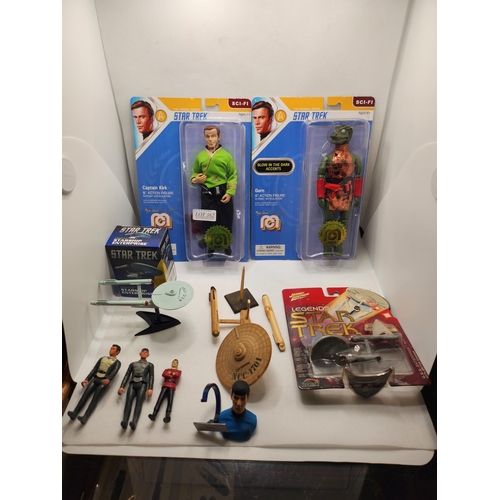 362 - MISC. STAR TREK ITEMS INC. STAR TREK GLOW IN THE DARK GORN FIGURE, STAR TREK LIGHT UP ENTERPRISE (BO... 