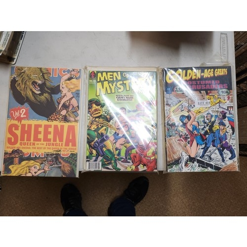 414 - 3 X VARIOUS COMIC BOOKS - GOLDEN AGE SHEENA THE BEST OF THE QUEEN OF THE JUNGLE, AC COMICS MEN OF MY... 