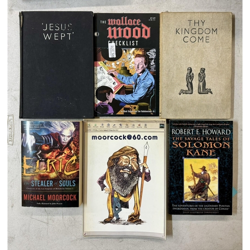 500 - BOOKS - S/B MICHAEL MOORCOCK ELRIC THE STEALER OF SOULS, MOORCOCK@60.COM S/B, ROBERT E HOWARD THE SA... 