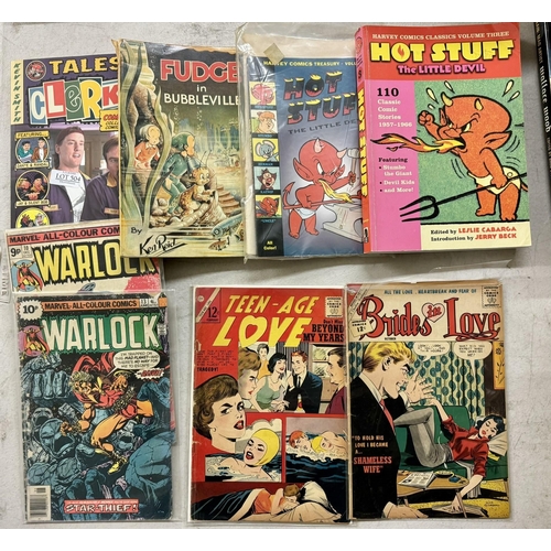 504 - MISCELLANEOUS COMICS - KEVIN SMITH TALES FROM THE CLERKS, HARVEY COMICS TREASURY VOL 2 & 3 HOT STUFF... 