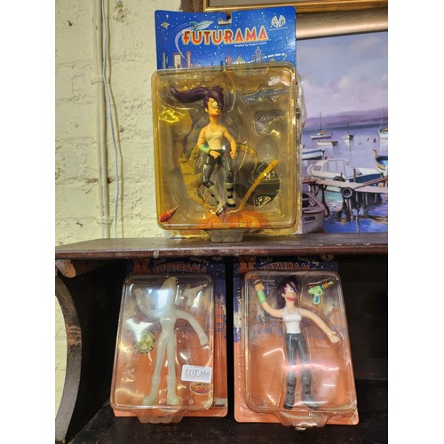 366 - FUTURAMA - ACTION COLLECTABLE FIGURES - LEELA FIGURE AND ONE PISTOL GUN (OPENED), DARK HORSE COMIC B... 