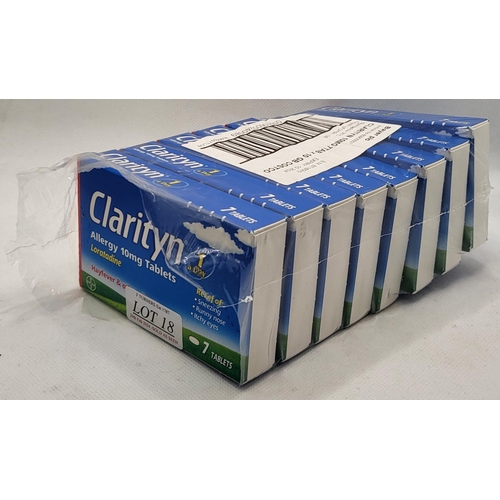 18 - SET OF 8 BOXED CLARITYN HAYFEVER 1 A DAY TABLETS (EACH BOX CONTAINS 7 TABLETS)