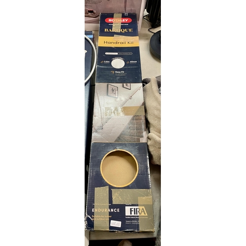 181 - BOXED ROTHLEY BAROQUE HANDRAIL (NO WALL FITTINGS) 3.6M LONG