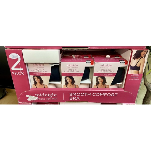 196 - 22X TWIN PACK CAROLE HOCHMAN SMOOTH COMFORT BRA'S (DAMAGED PACKAGING) MOSTLY MEDIUM, VARIOUS COLOURS