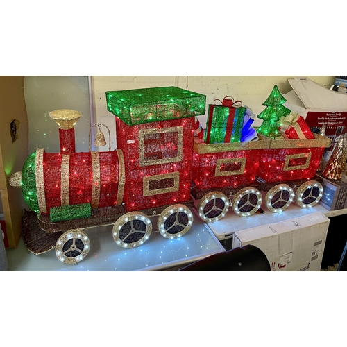 200 - 6'  LED XMAS TRAIN DECORATION WITH LED LIGHTS & POWER PACK