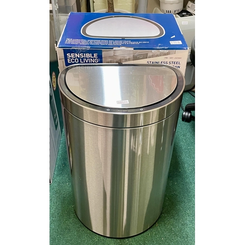 204 - SENSIBLE ECO LIVING 47L STAINLESS STEEL MOTION SENSOR BIN