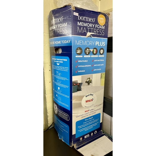 210 - BOXED DORMEO KINGSIZE MEMORY FOAM MATTRESS - 150CM X 200 CM