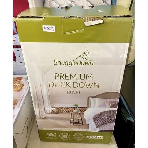 212 - BOXED SNUGGLEDOWN PREMIUM DUCK DOWN DUVET - KING SIZE - 13TOG