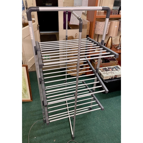 219 - BLACK AND DECKER THREE TIER FOLDING HEATED CLOTHES AIRER