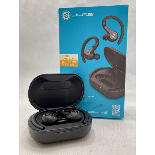 11 - BOXED PAIR OF JLAB EPIC AIR SPORT ANC TRUE WIRELESS EAR BUDS SECOND GEN IN BLACK