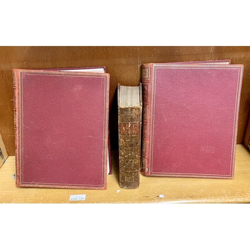 258 - LEATHER BOUND SINGLE VOLUME THE POEMS OF WILLIAM COOPER PUB. LONDON 1813, WITH 2 X VOLUMES 'BIRDS OF... 