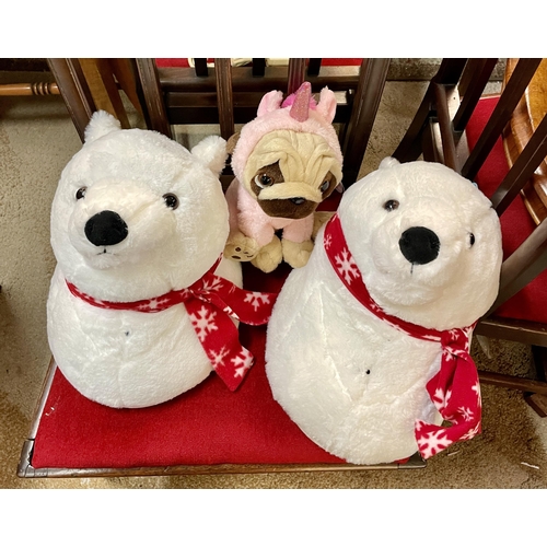 X2 ROCKING POLAR BEAR WALL ORNAMENTS, BATTERY OPERATED, WITH A KEEL ...