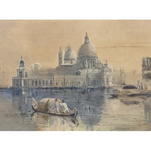 331 - THOMAS BRABAZON AYLMER (1806-1856) - 'SANTA MARIA MAGGIORE, VENICE' SIGNED WATERCOLOUR OVER PENCIL -... 