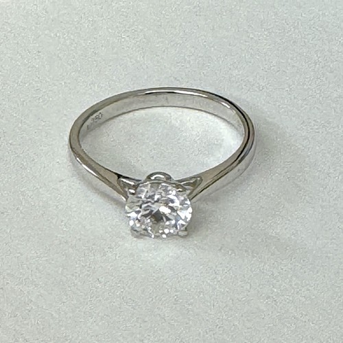 356 - 18CT WHITE GOLD ROUND BRILLIANT CUT 1CT LABORATORY GROWN DIAMOND SOLITAIRE RING (1.00CT, COLOUR GRAD... 