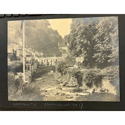 342 - AN ALBUM OF PRE-WAR B&W PHOTOGRAPHS - OF 'THE WEST COUNTRY' INCLUDING VIEWS OF LYNMOUTH, BIDEFORD, B... 